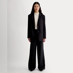EVERLANE The Linen Way High Drape Pant In Black